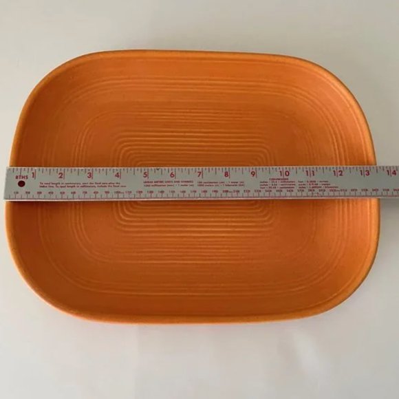 Vintage ROYAL STONE Stoneware Concentric Rings Design Platter Server MCM - Picture 7 of 10